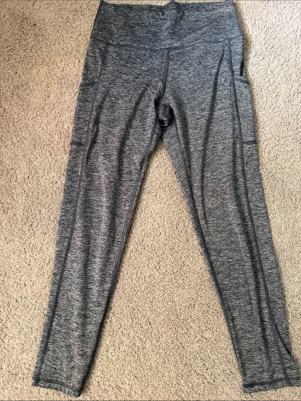 aerie Heather Charcoal Gray High-Waist Leggings with Side Pockets